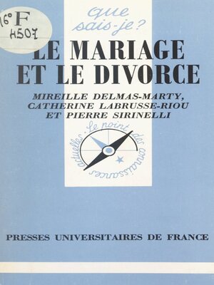 cover image of Le mariage et le divorce